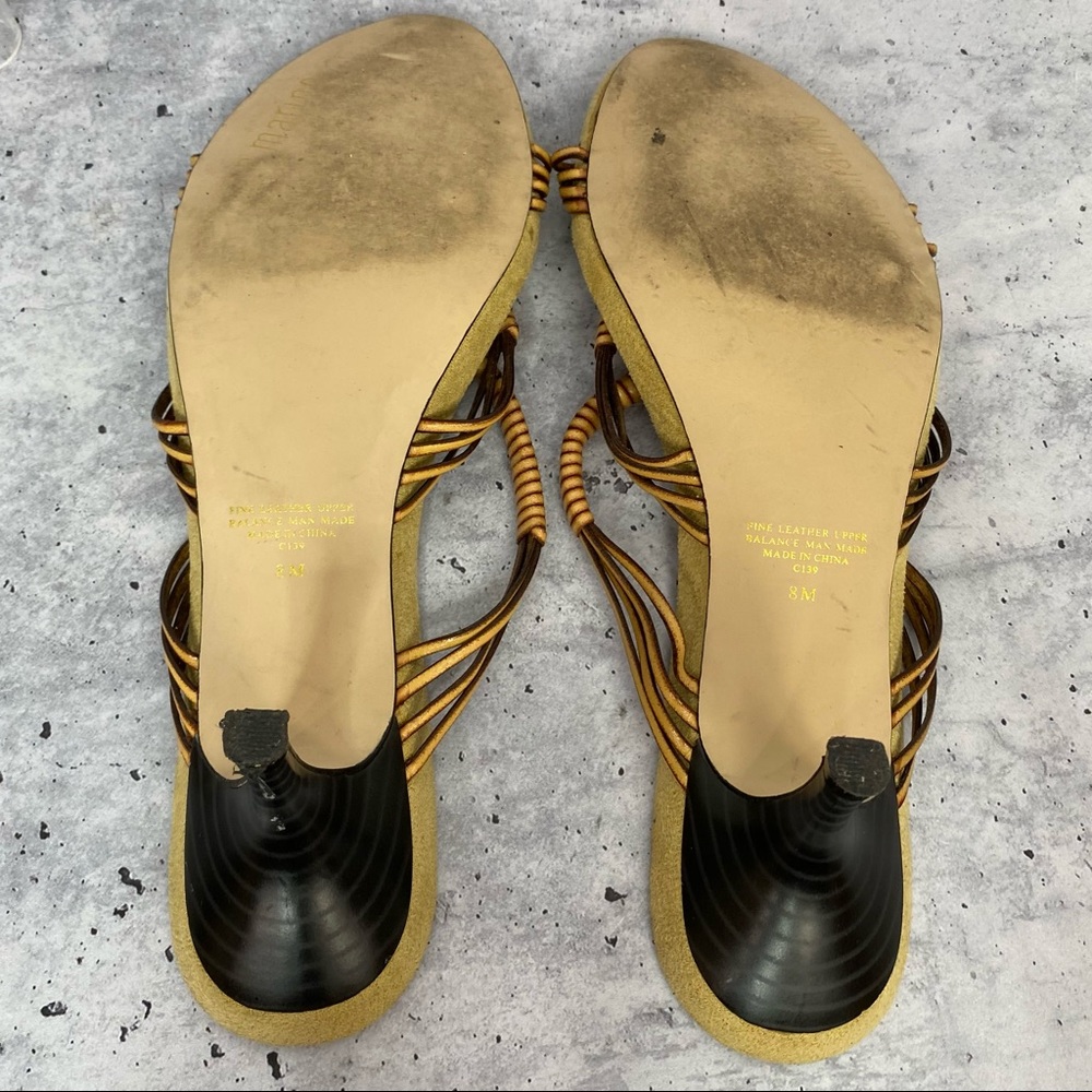 Ann Marino strappy leather heeled sandal 8 - Picture 9 of 10